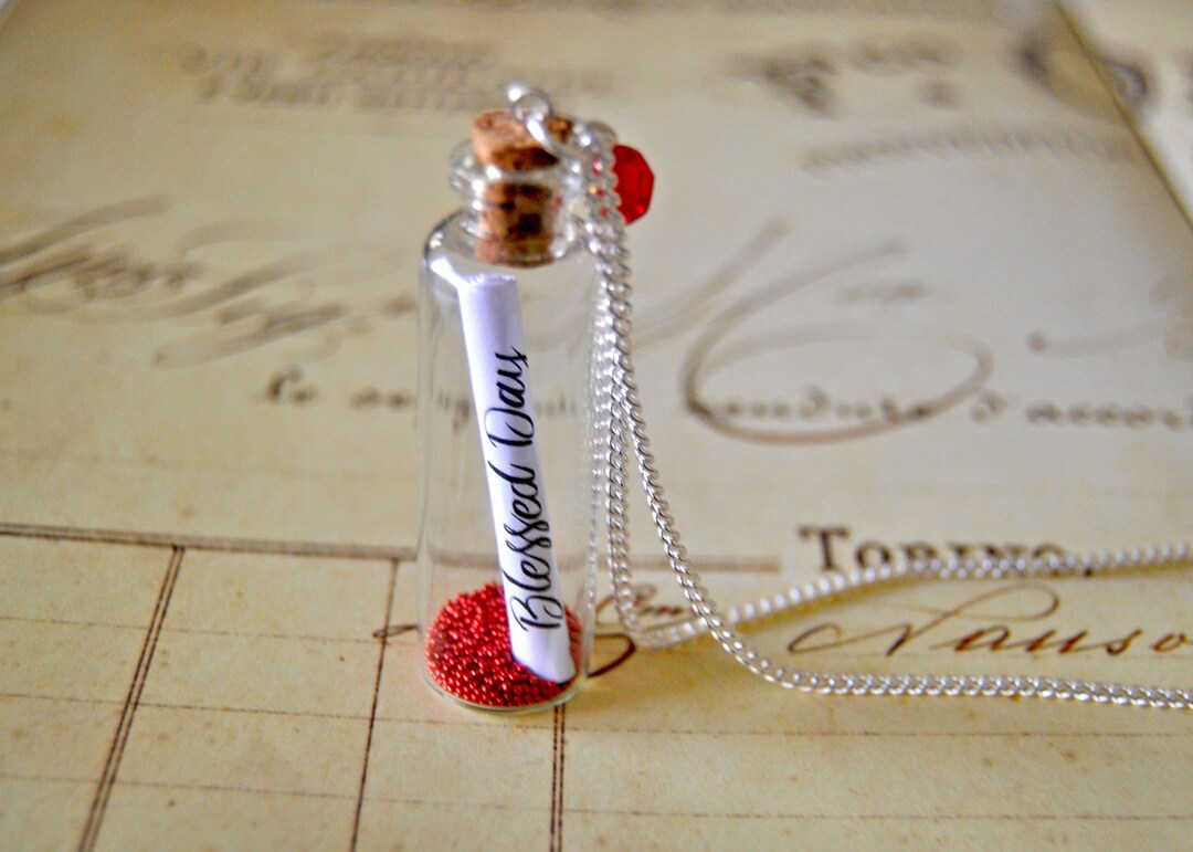 The Handmaid's Tale blessed Day Bottle Necklace Dystopian Gift