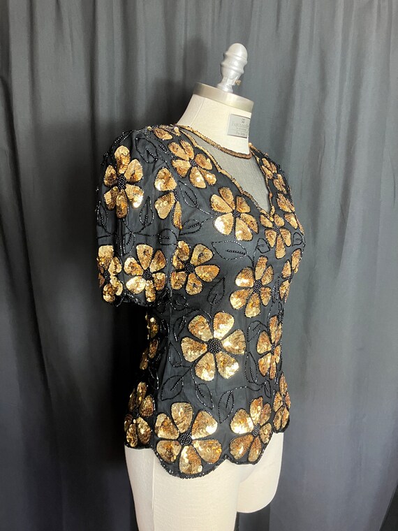 Beautiful Sequined Top - 1980's 1990's - image 3
