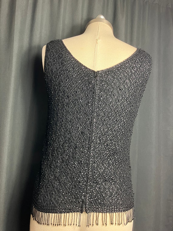 Vintage Women's Sequined Wool Tank - late 60's or… - image 4