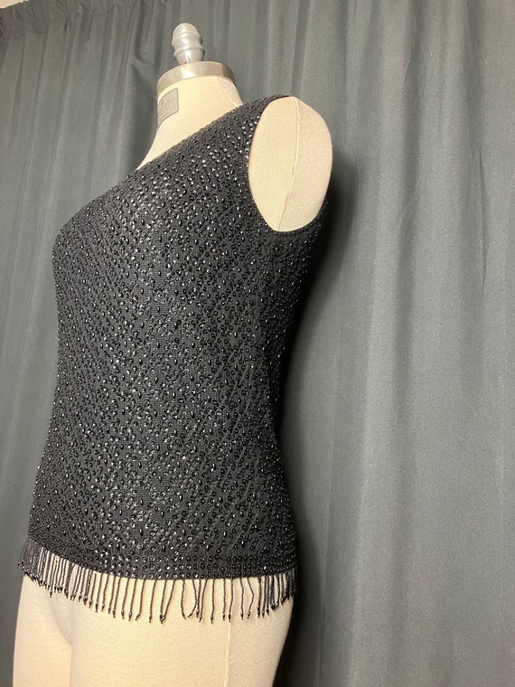 Vintage Women's Sequined Wool Tank - late 60's or… - image 8