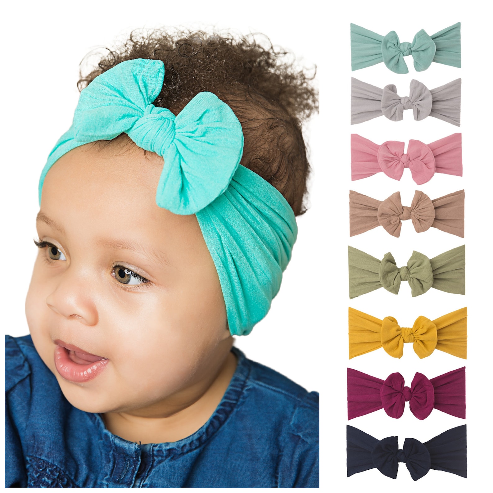 Nylon Baby Headbands Knot Nylon Head Wraps One Size Fits Etsy