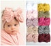 Big Ruffle Bow Nylon headband, baby headbands, newborn headband, one size fits ALL, baby headwrap, baby turban, wide nylon big bow, SOPHIE