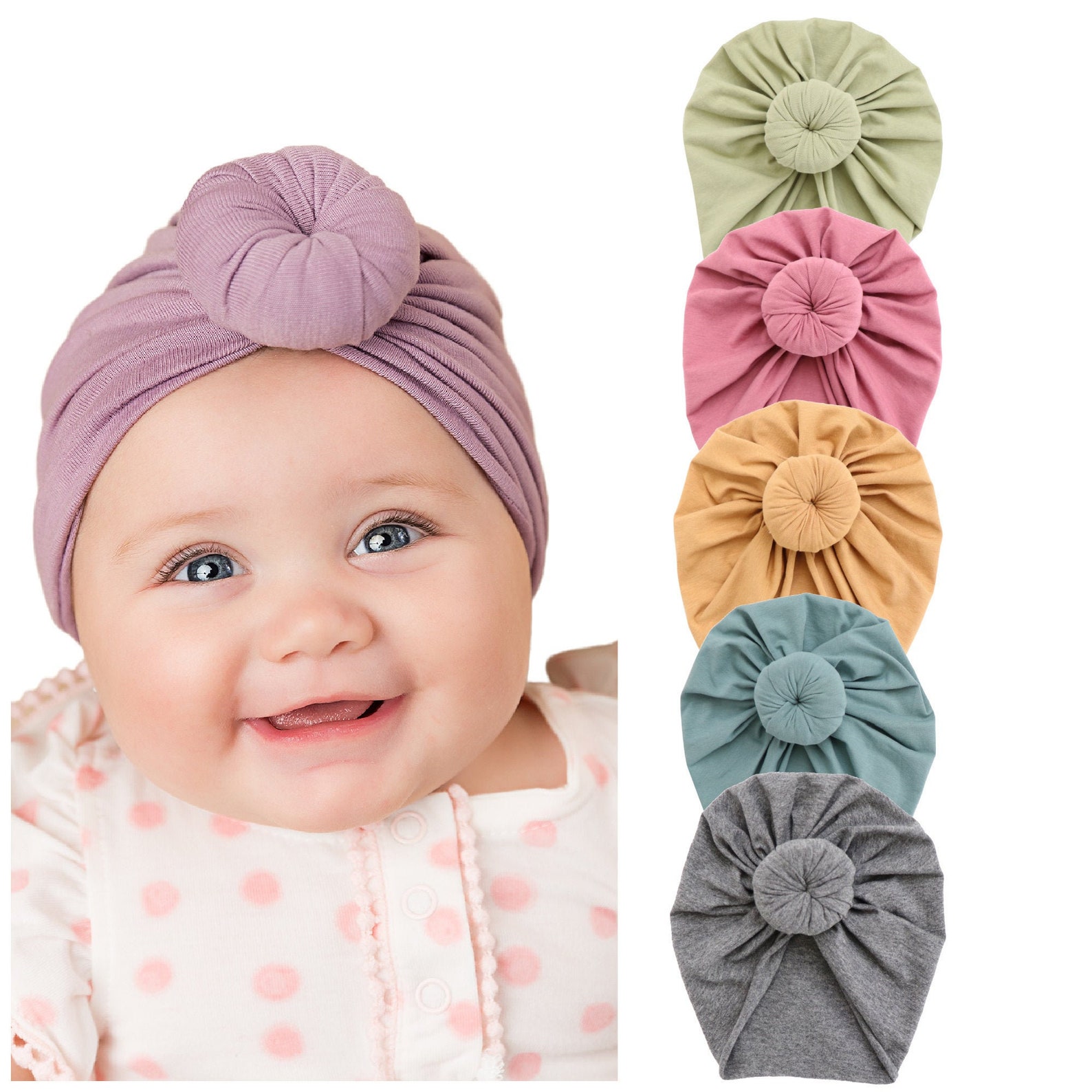 Knot Turbans Newborn Baby Girl Turbans Baby Hats Baby Etsy