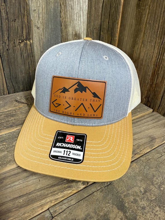 Christian Hat: Laser Engraved Leatherette Patch, Richardson 112