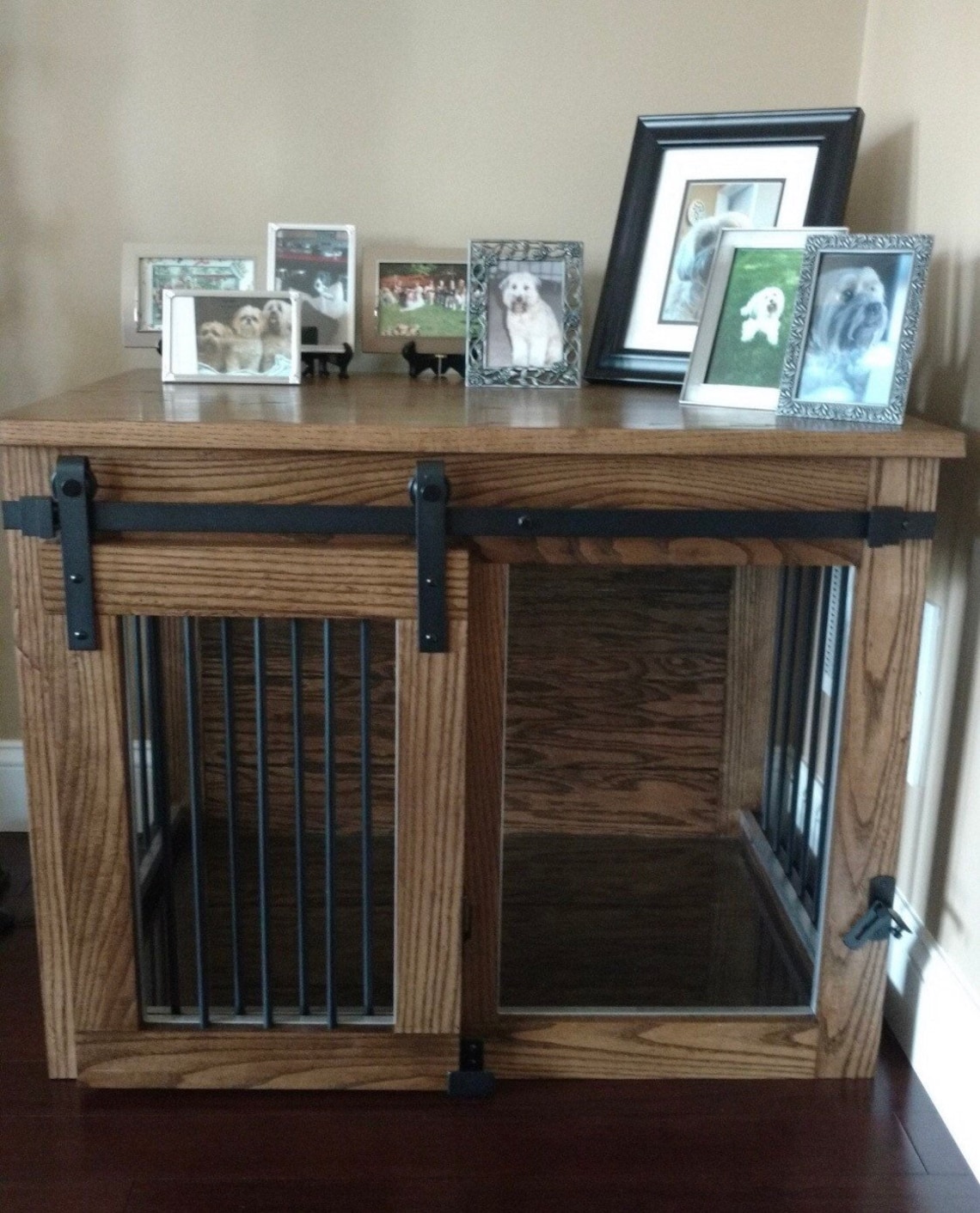 Muebles de cajón para perros / Puerta corredera de granero | Etsy