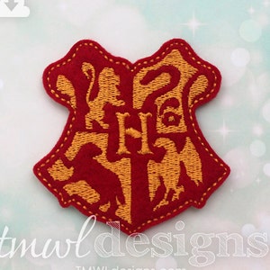 Wizard School Coat of Arms Shield Crest OS Feltie Digital Design File