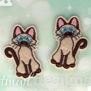 Siamese Cat Felties Digital Design Files - 1.75"