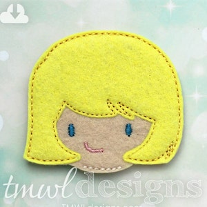 Girl Head OS Feltie Digital Design File image 1