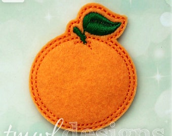 Grapefruit Orange Fruit Feltie Digital Design File - 1.75"