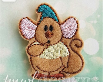 Cinderella Mouse B Feltie Digital Design File - 1.75&quot;
