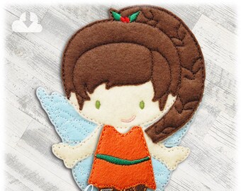 Woodland Fairy A Felt Paper Doll Toy Outfit Digital Design File - 5x7