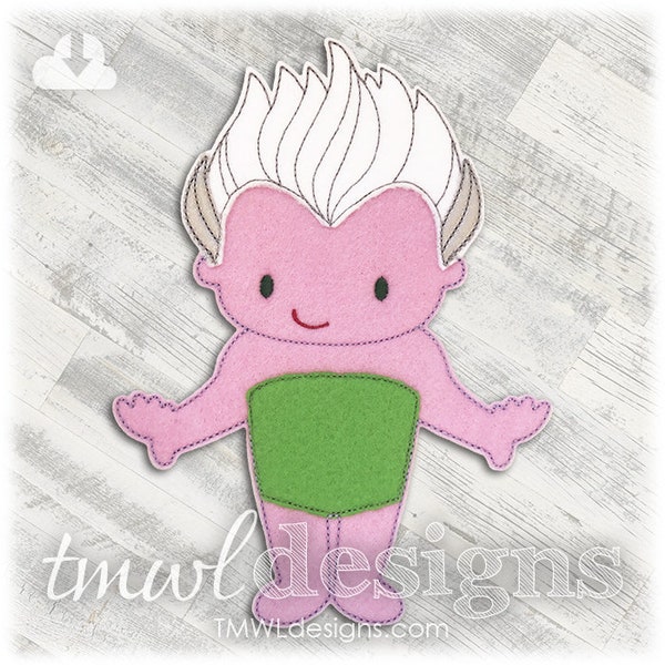 Ursula the Sea Witch Felt Paper Doll Toy Digital Design File - Husky