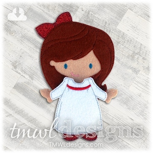 Clara Nutcracker Ballet Dress Felt Paper Doll Toy Outfit Digital Design File - 5x7