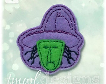 Christmas Nightmare Witch Mask Feltie Digital Design File - Halloween, Costume Hair Accessory
