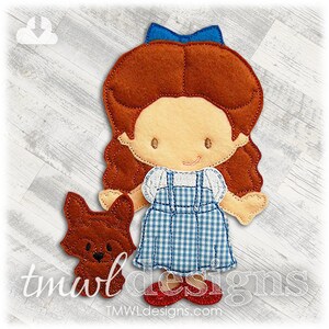 Dorothy Felt Paper Doll Toy Digital Design File - 5x7 - Etsy