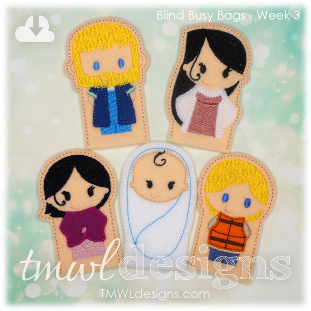 Sos Family Finger Puppet Toy Set Digital Design Files - Etsy