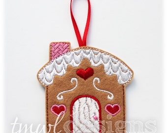 Gingerbread House Christmas Ornament Digital Design File