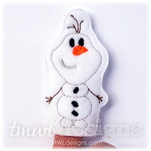 Snowman Finger Puppet Toy Digital Design File