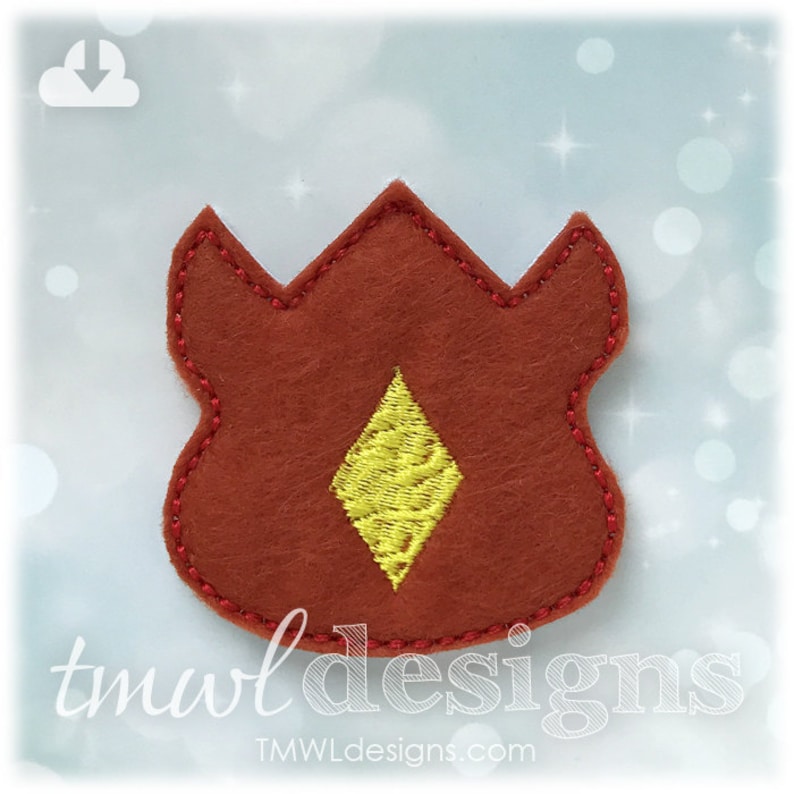 1.75 Fantasy Tournament Fire Badge Feltie Digital Design File