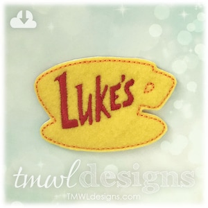 Luke&#39;s Mug Feltie Digital Design File - yellow, orange, red