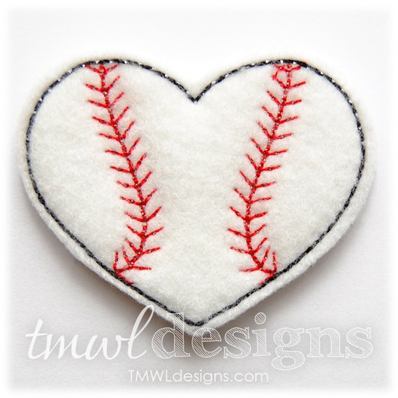 Baseball Softball Heart Feltie Digital Design File Etsy