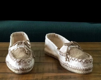 Made to Order Brooke Style Handmade Shoes Espadrilles Wearable Art Sustainable Fashion Spanish Shoes Jute Made in USA Fiber Art Green Shoes