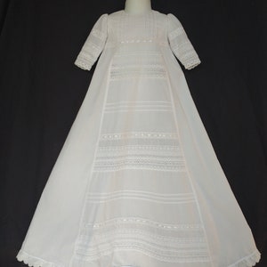 New Vintage Style Girls Heirloom Christening Gown Baptism Size 0-3 3-6 6-12 M