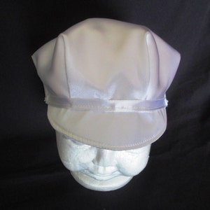 Baby Boy White Satin Christening/Baptism /Wedding Cap Hat Size 0-18 M
