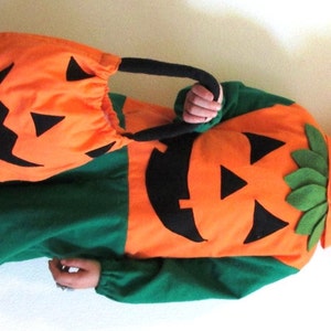 Toddler Boy Girl Pumpkin Jack-O-lantern children's Costume 1-2T & 3-4T image 3