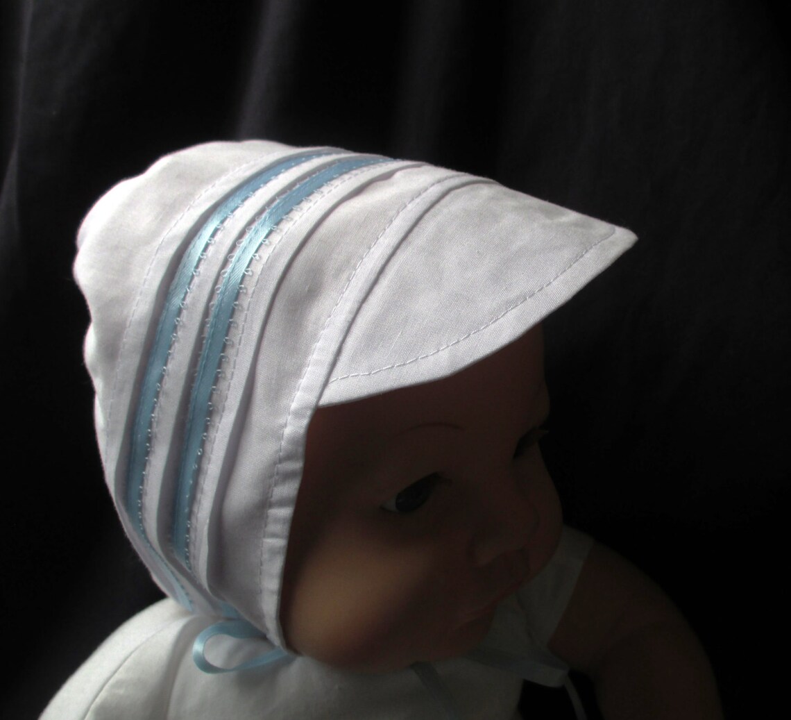 Baby Boy White Cotton Christening/baptism /wedding Cap Etsy