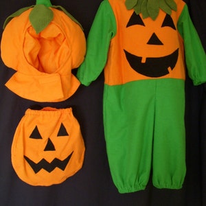 Toddler Boy Girl Pumpkin Jack-O-lantern children's Costume 1-2T & 3-4T image 6