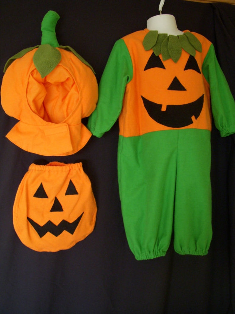 Toddler Boy Girl Pumpkin Jack-O-lantern children's Costume 1-2T & 3-4T image 6