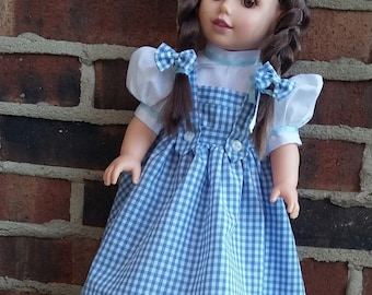 18" Doll Clothes Wizard of Oz Dorothy Inspired Outfit fits American Girl Doll