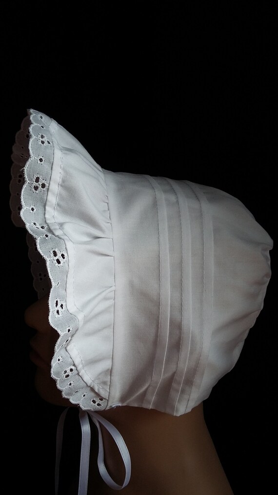 Baby Girl HAT Bonet  Lace White Christening Special Occasion 0-18 M 