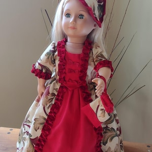 18" Doll Clothes Victorian Gown, Historic Formal Outfit fits American Girl Doll