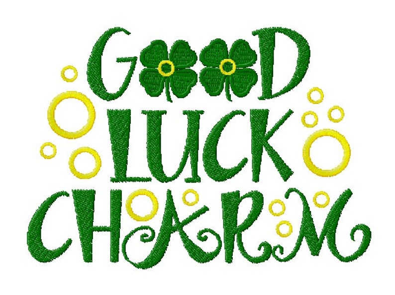 Good Luck Charm Embroidery Design Etsy