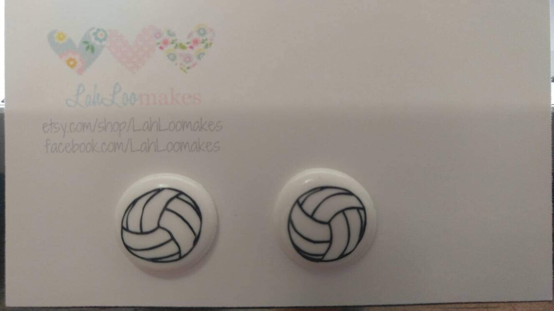 VOLLEYBALL Perler Bead Earrings Etsy