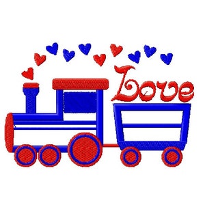 Love Train Embroidery Design