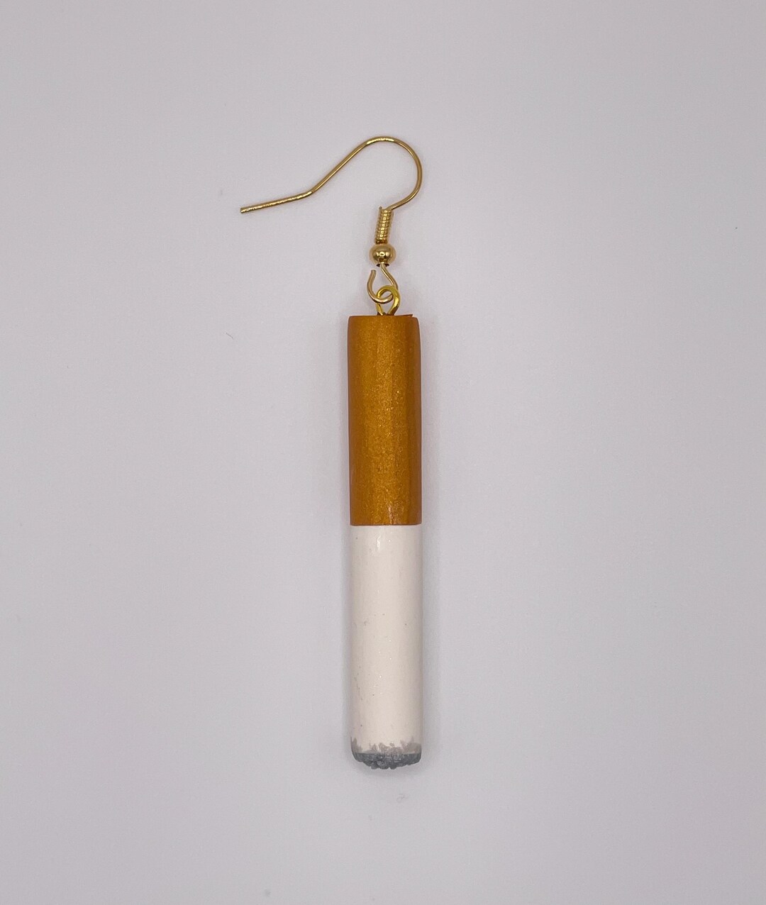 Statement Earring | Handmade Polymer Clay | Realistic Cigarette Art | Fun  Novelty Jewelry Gift