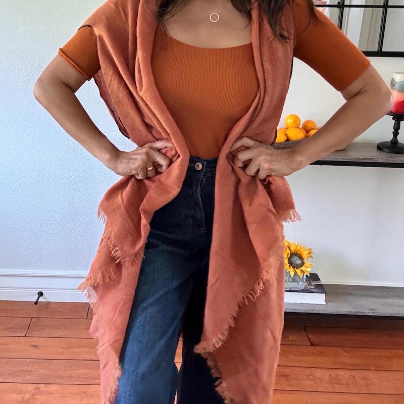 shawl with holes for arms