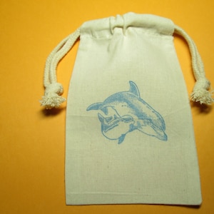 Dolphin Muslin bags / Set Of 10 / Perfect For Your Under The Sea Birthday Party