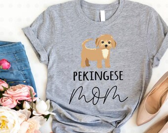 Camisa de mamá pequinesa, regalos de mamá pequinesa, mamá pequinesa, perro pequinés, regalos para ella, regalos para mamá, regalos de amante de perros, regalos de dueño de perro