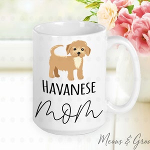Havanese Mamá Taza, Havanese Mamá Regalos, Javanese Mama, Perro Havanese, Regalos para ella, Regalos para mamá, Regalos de Amante de perros, Regalos de Dueño de Perro