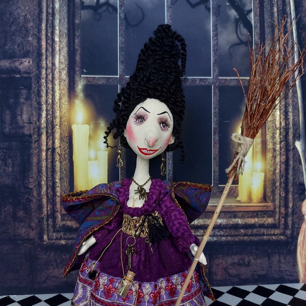 Reserved   Handmade Rag Doll Salem Witch Mary