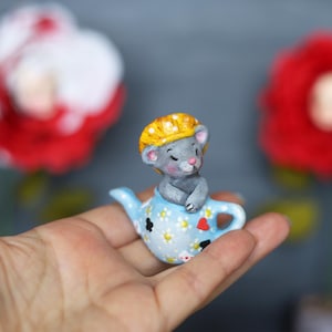 Alice in Wonderland Dormouse: Charming Teapot Figurine for Art Doll Collectors