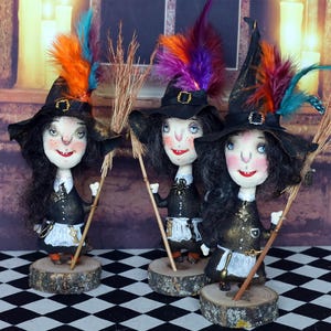 Handmade Halloween Witch Rag Doll: Funny Textile Art