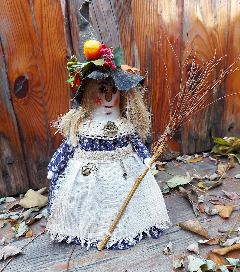Halloween Handmade Witch doll Halloween home decor primitive Etsy