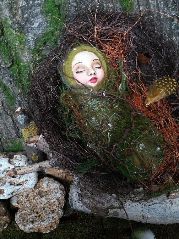 Art Doll Ooak Little Elf Fairy Handmade Doll Collectible Doll Etsy