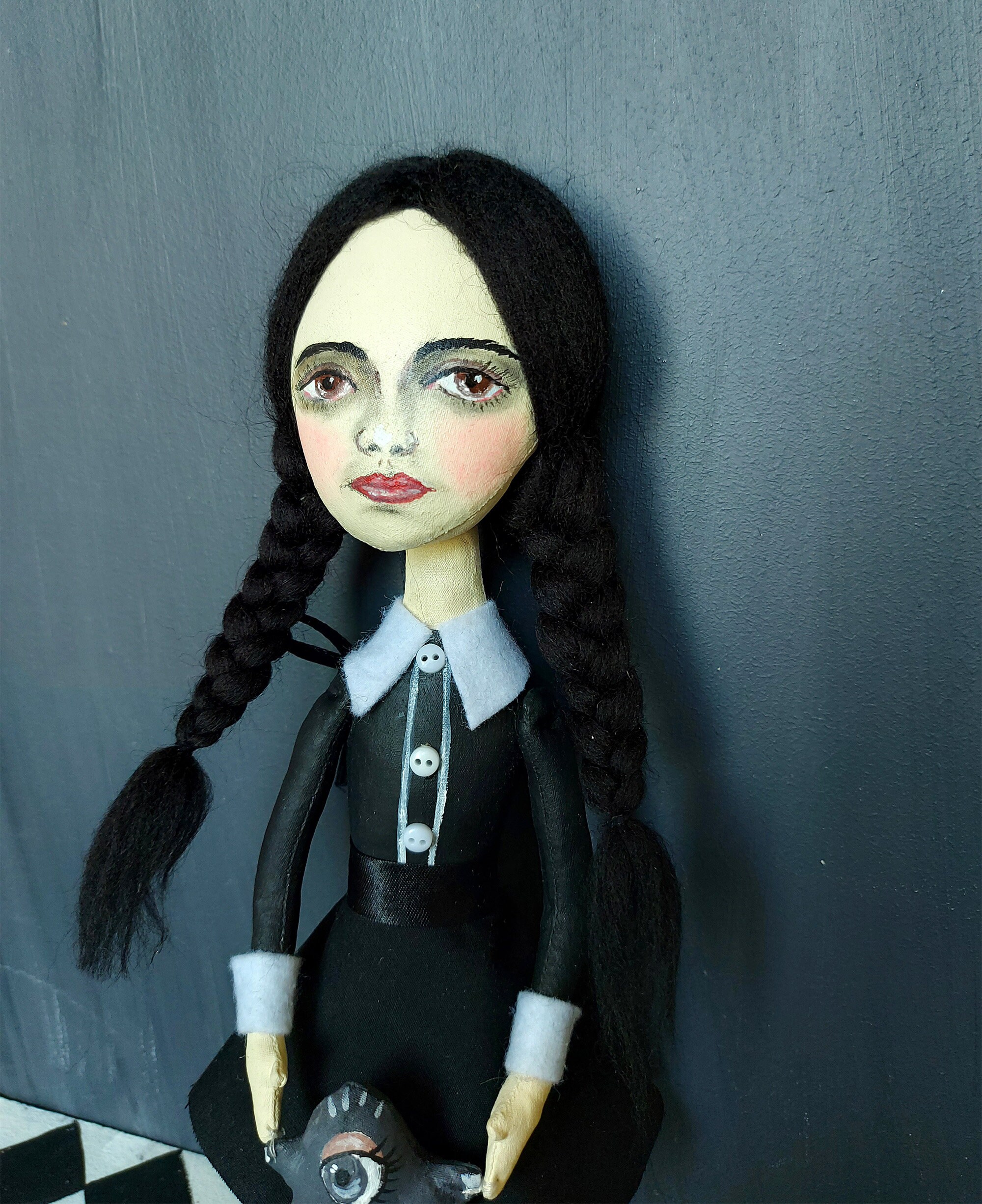 Wednesday doll The Addams Family figurine Addams home decor Etsy