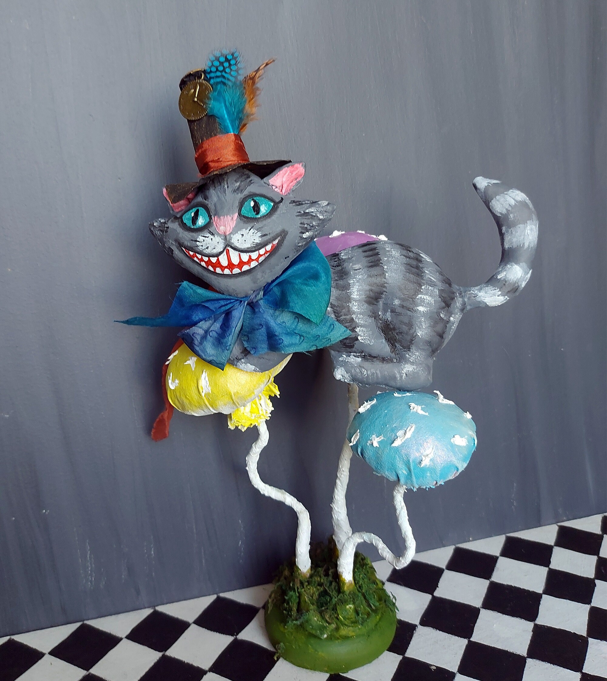 Cheshire Cat Figur Textilkatze aus Alice im Wunderland Durch | Etsy